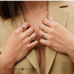 Aurate infinity cigar band ring gold